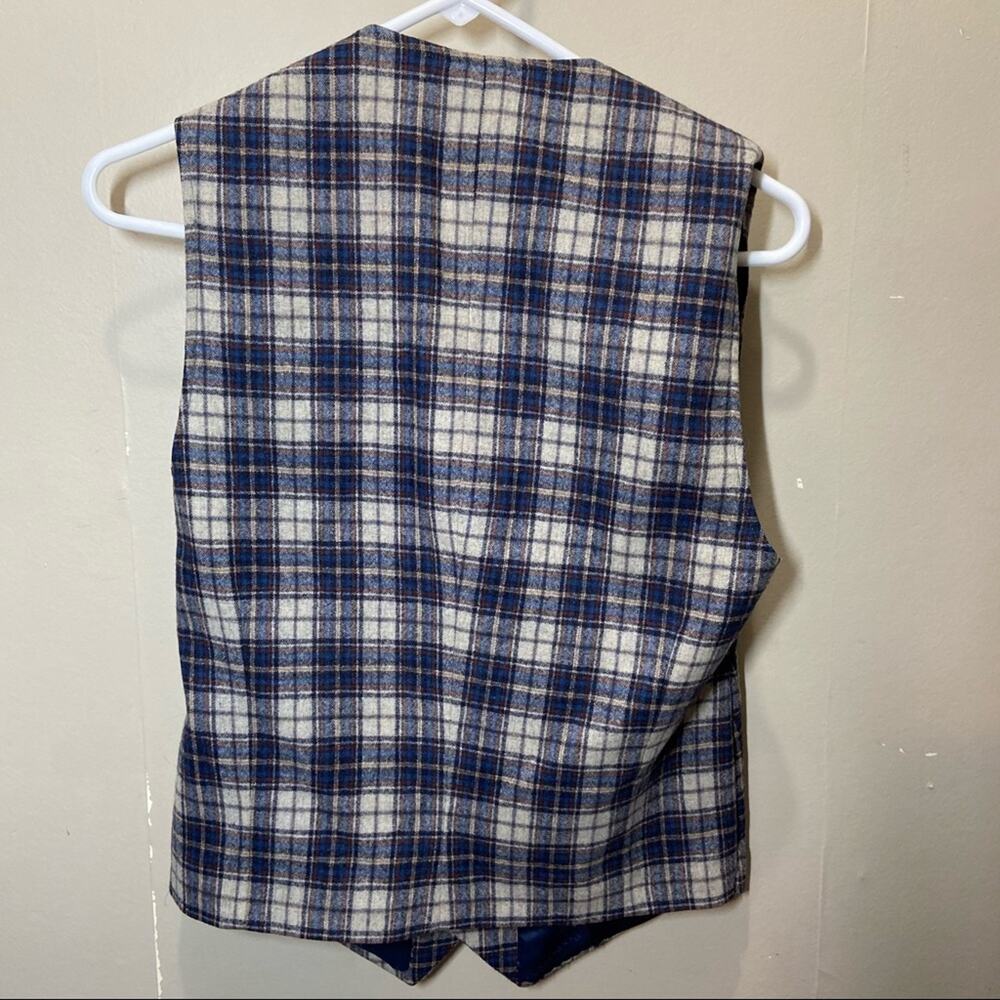Pendleton Wool Vest 5 Button Down Pockets Plaid N… - image 4